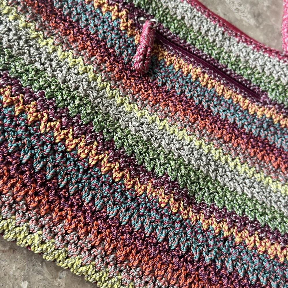 The Sak Crocheted Shoulder Hobo Bag Multicolor